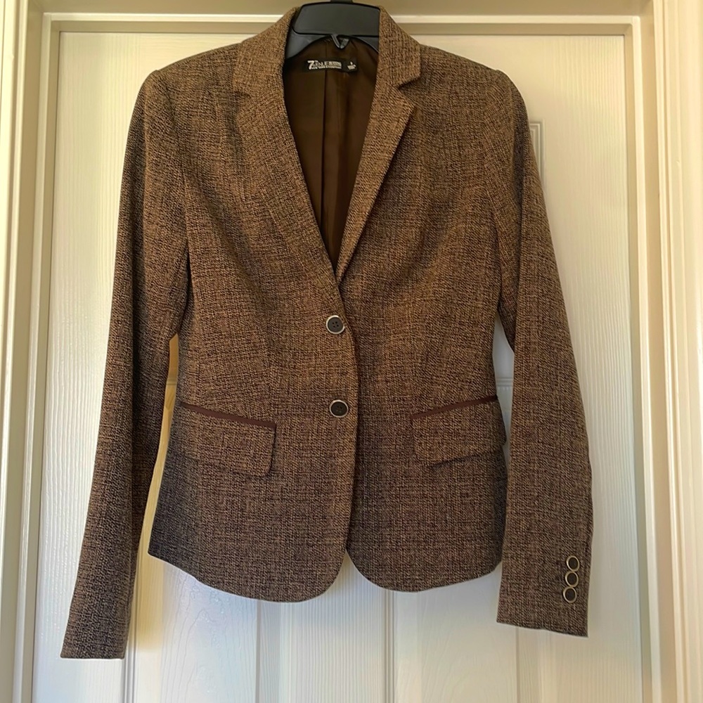 Brown tweed dress jacket